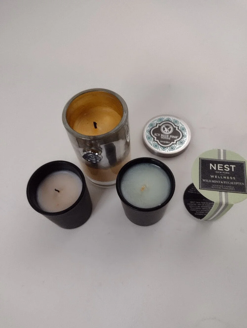 Set Of 3 Little Candles.  Votivo And Nest.